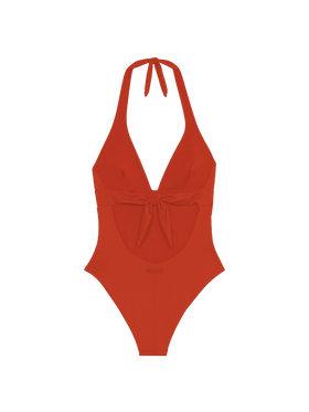 Woman orange one-piece Marylin swimsuit - MC2 Saint Barth