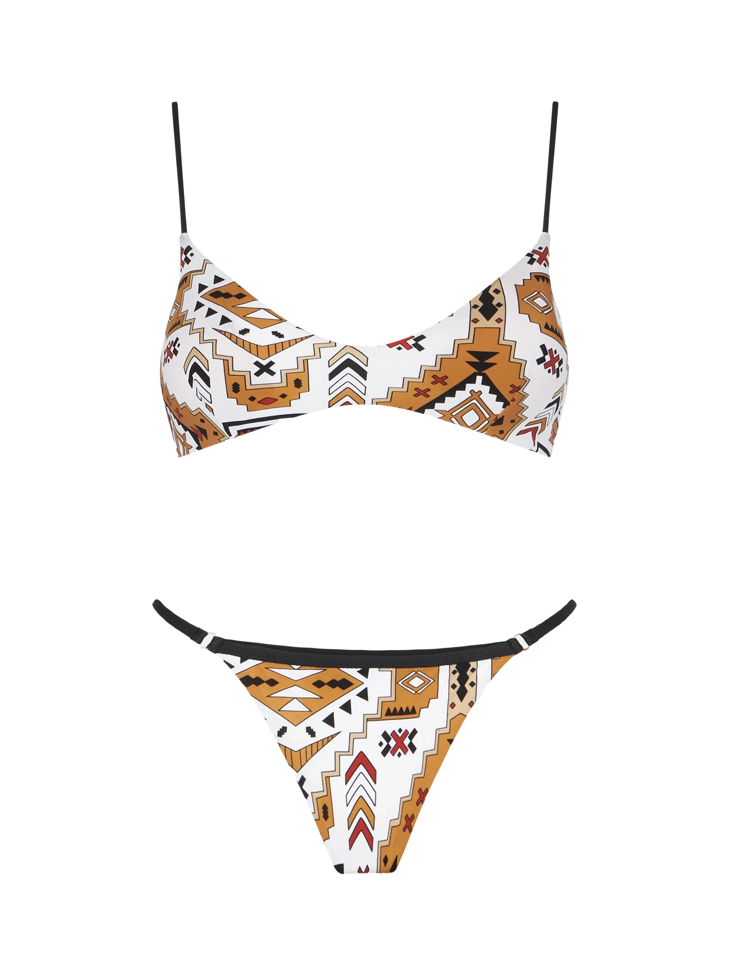 Woman bralette bikini with aztech print - MC2 Saint Barth