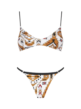 Woman bralette bikini with aztech print - MC2 Saint Barth