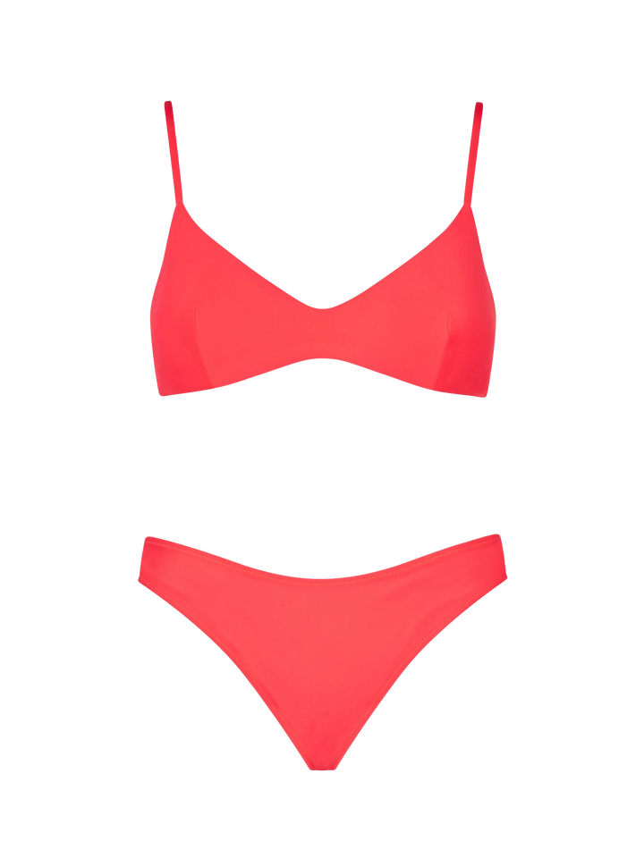 Woman fluo red bralette bikini - MC2 Saint Barth