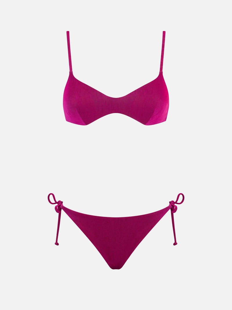 Bikini da donna a bralette  fucsia