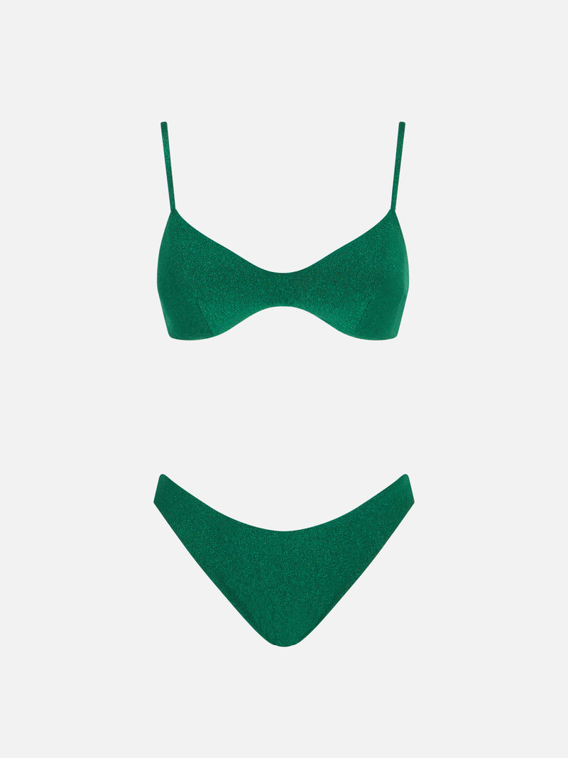 EMERALD Bralette Bikini Top - Emerald Green