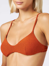 Orangefarbenes Bralette mit Lurex-Oberteil