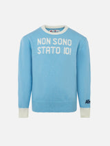 Boy crewneck sweater with Non Sono Stato Io print