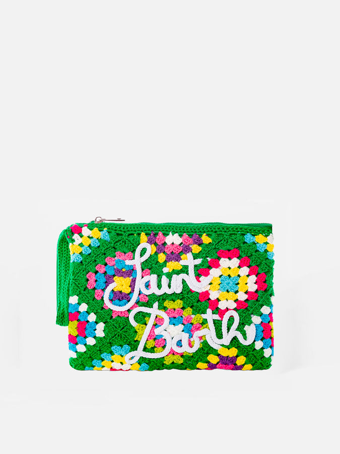 Mc2 Saint Barth Pouch Parisienne verde crochet con Saint Barth