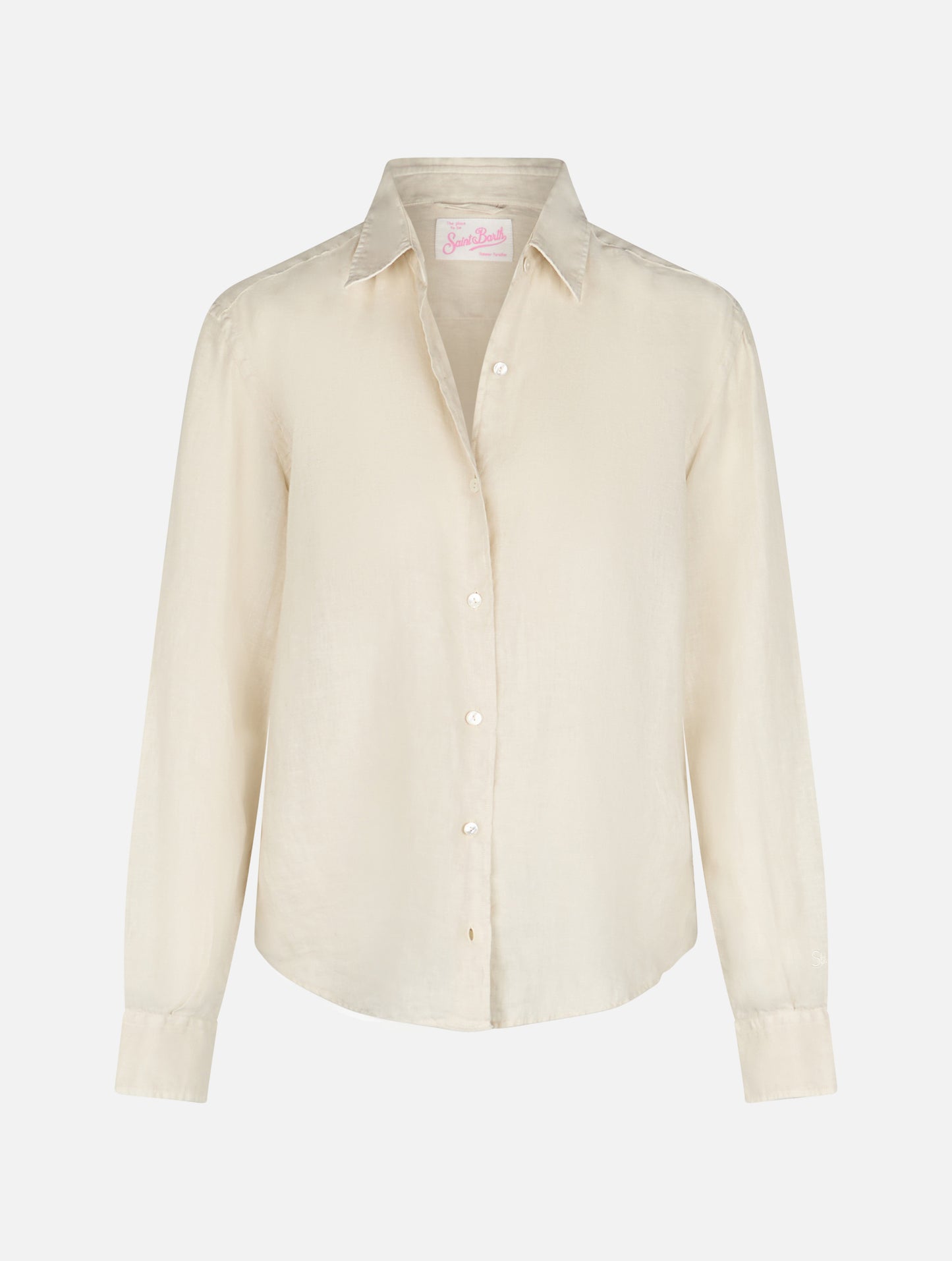 Meredith cream linen classic shirt - MC2 Saint Barth