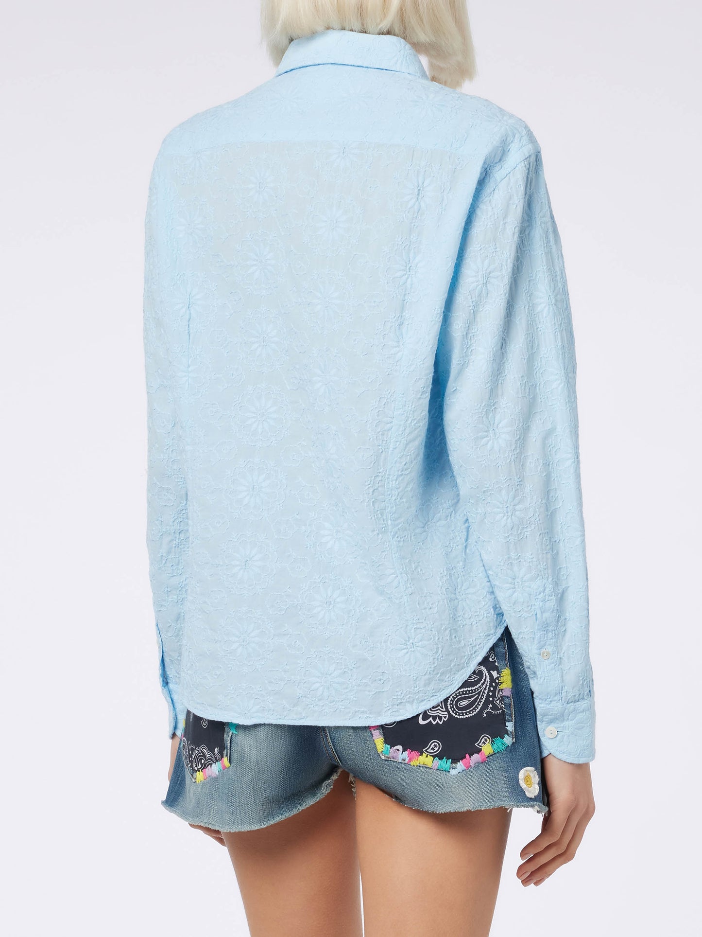 Woman classic Sangallo cotton shirt Meredith - MC2 Saint Barth