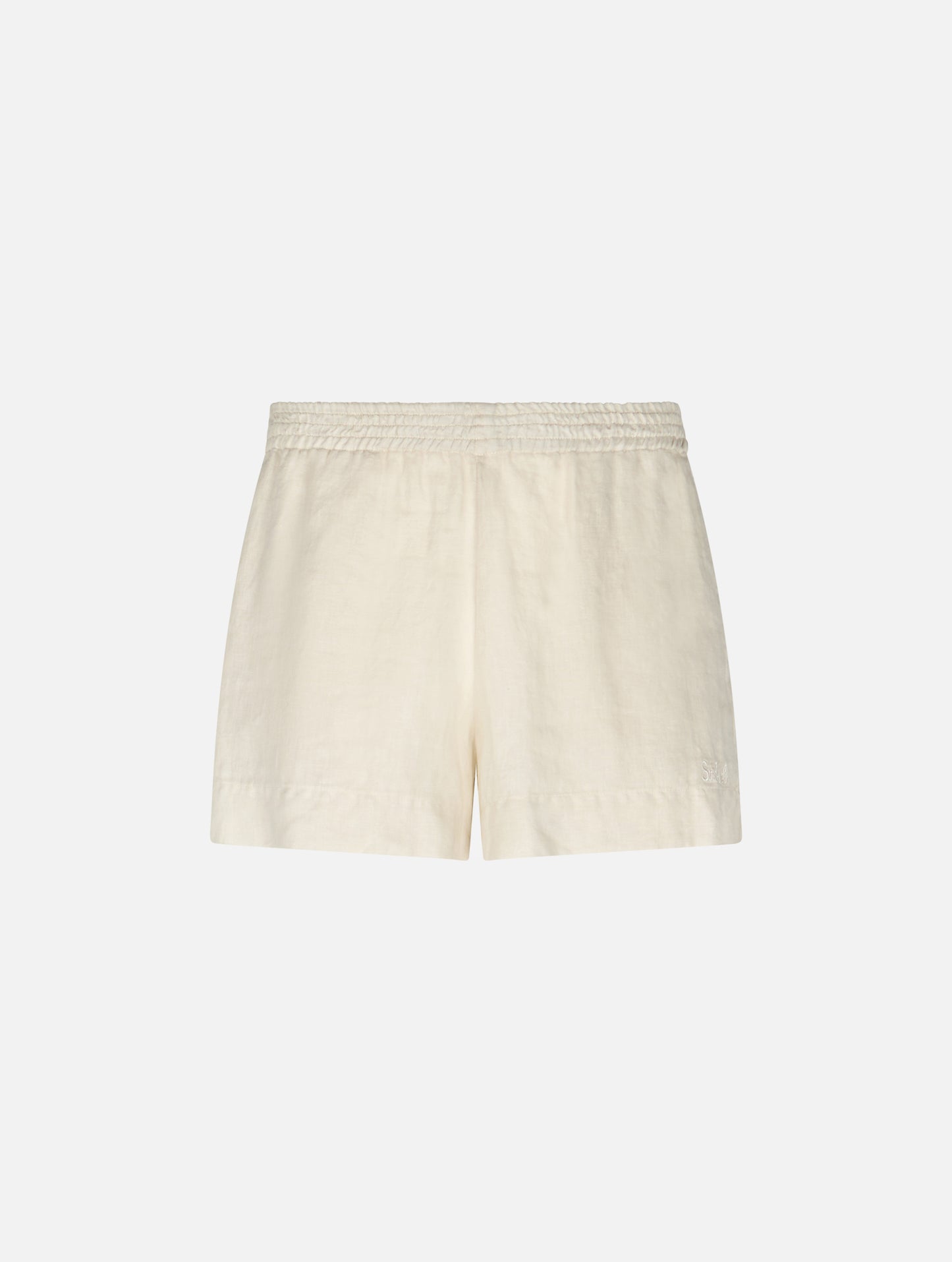 Meave cream linen pull up shorts - MC2 Saint Barth