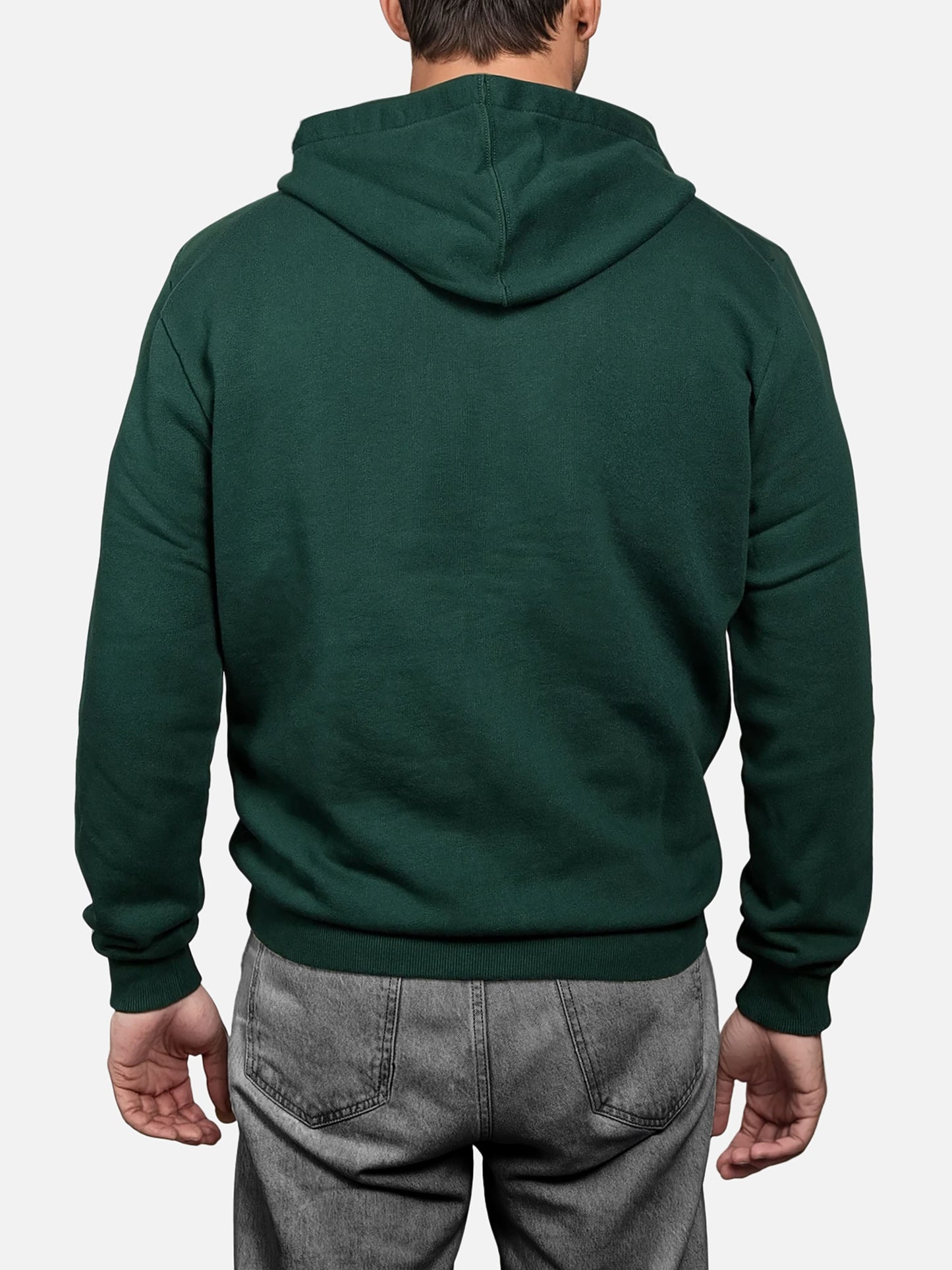 Man green zipped and hooded sweatshirt Mercer with St. Barth embroidery - MC2 Saint Barth