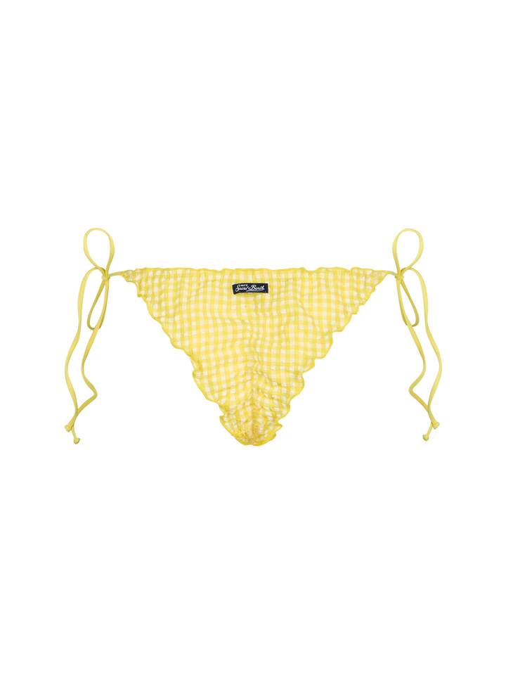 Woman seersucker cheeky swim briefs Miami - MC2 Saint Barth