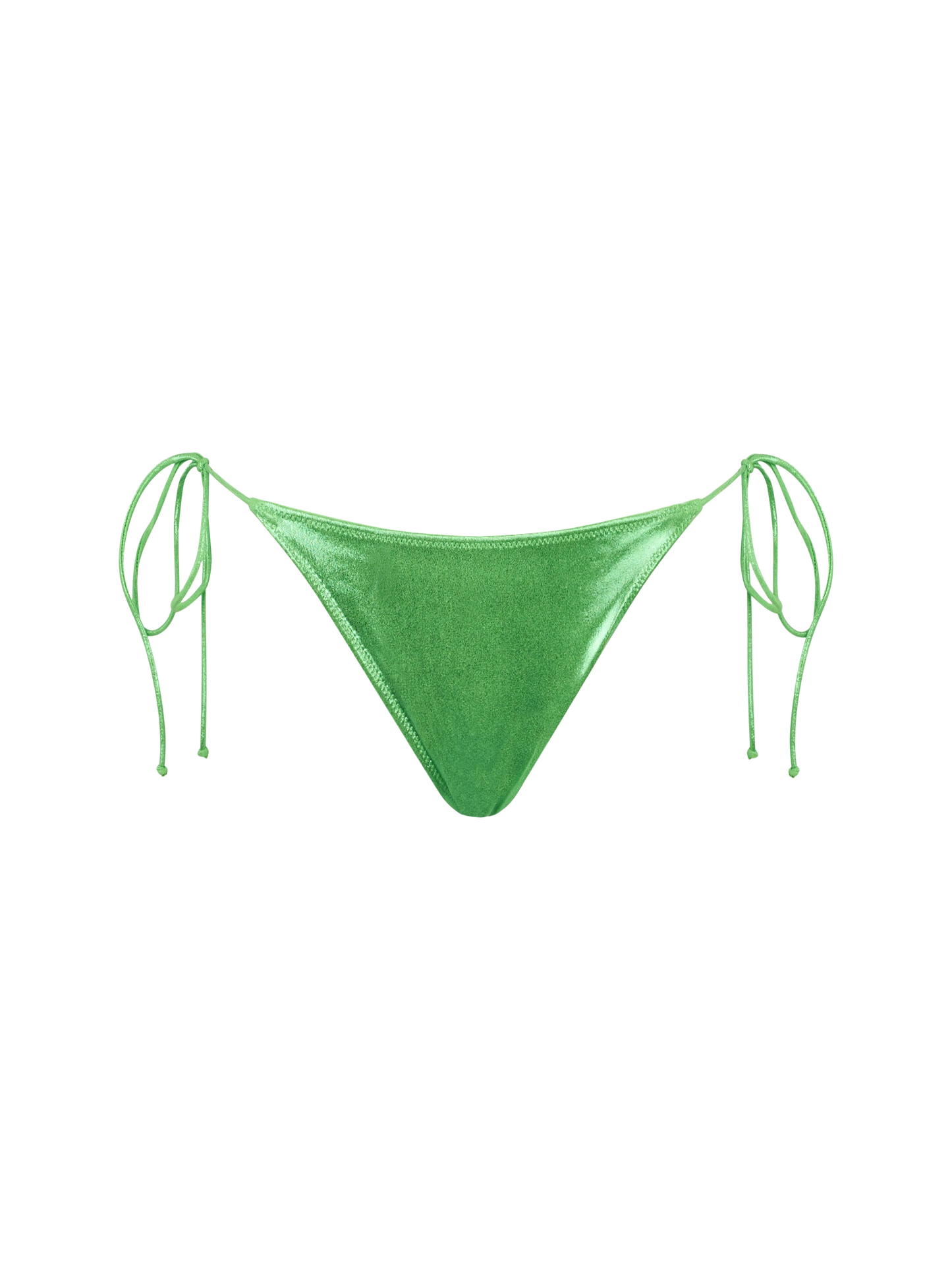 Woman lamina green swim briefs with side laces - MC2 Saint Barth