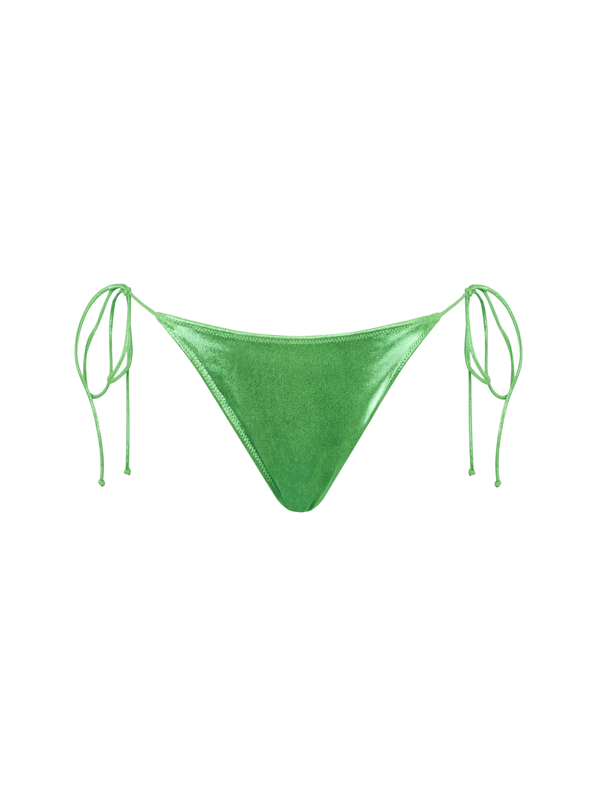 Woman lamina green swim briefs with side laces - MC2 Saint Barth