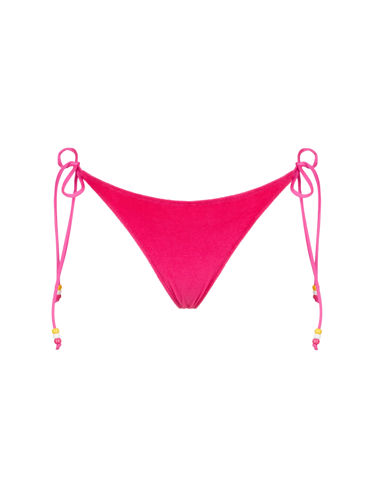 Woman fuchsia terry swim briefs with side laces - MC2 Saint Barth
