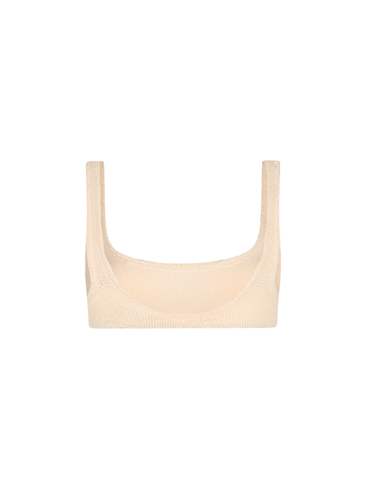 Woman beige classic crinkle bralette Naima - MC2 Saint Barth