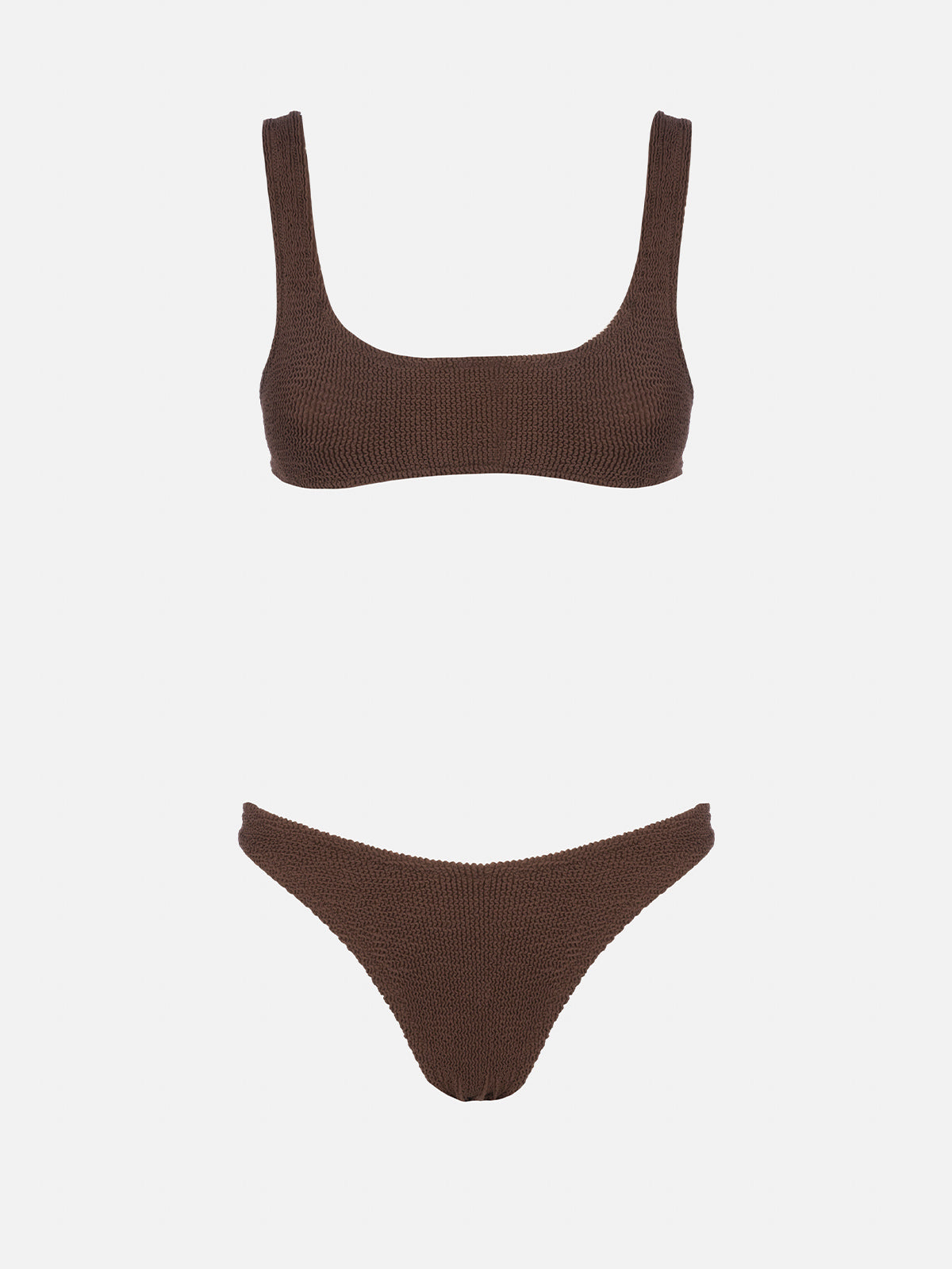 Bikini bralette froissé marron pour femme Naima Elise 