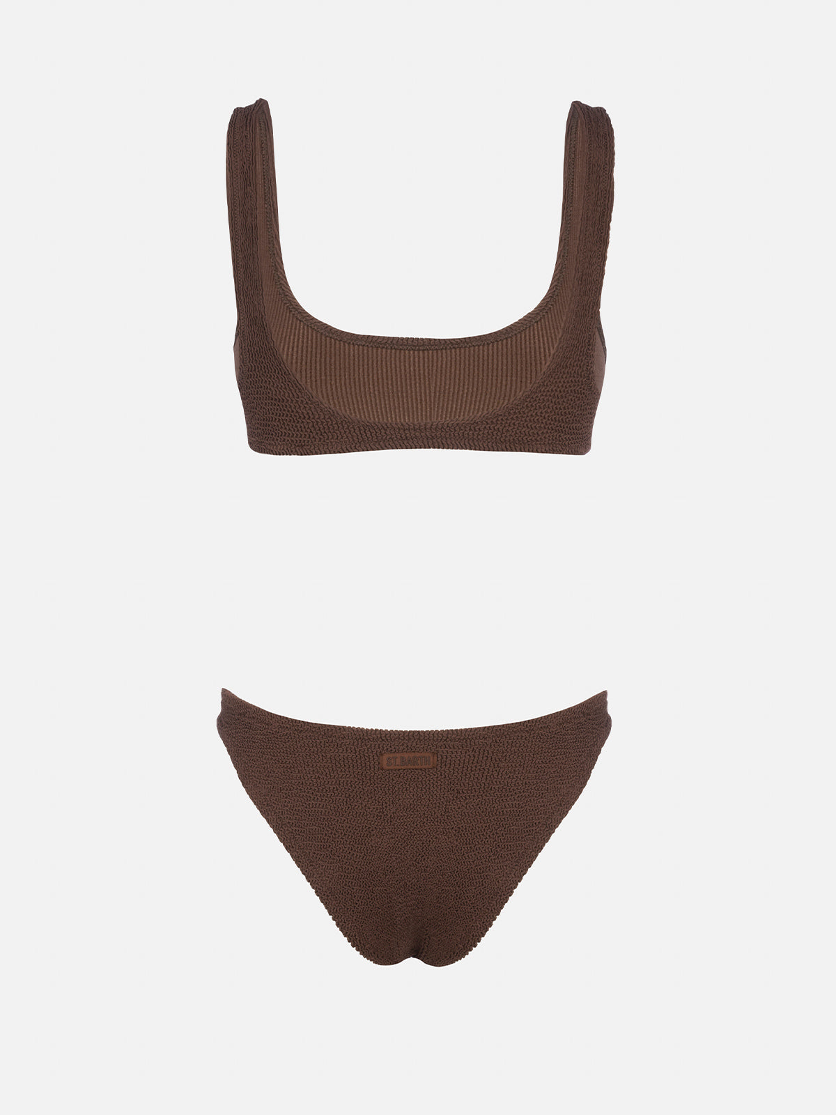 Bikini bralette froissé marron pour femme Naima Elise 
