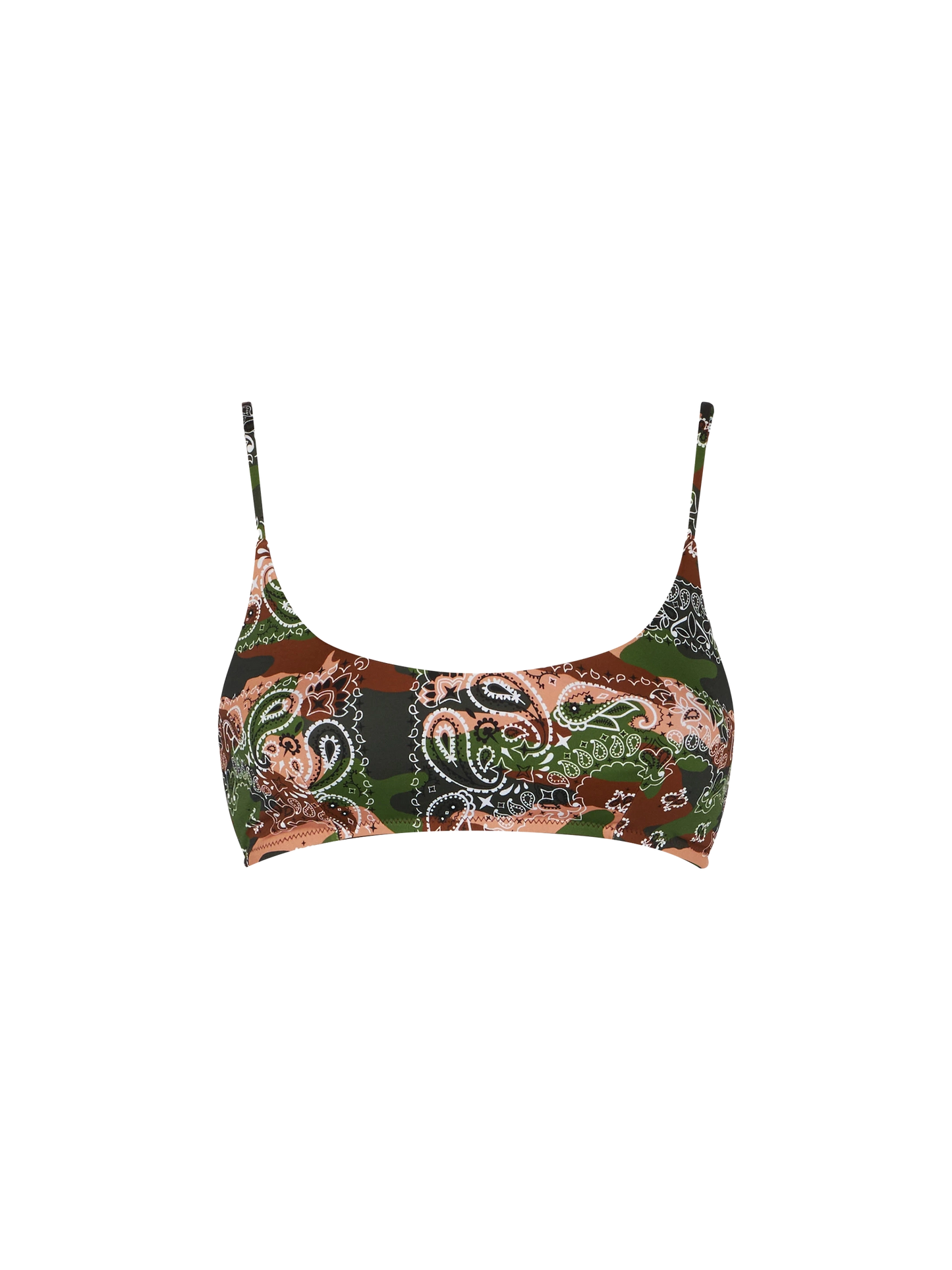 Woman bralette swimsuit with mimetic bandanna print - MC2 Saint Barth