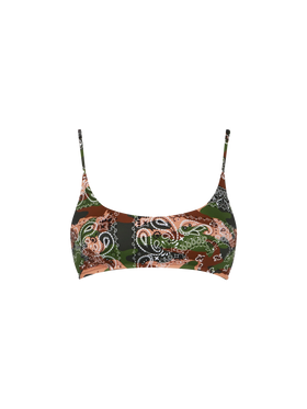 Woman bralette swimsuit with mimetic bandanna print - MC2 Saint Barth