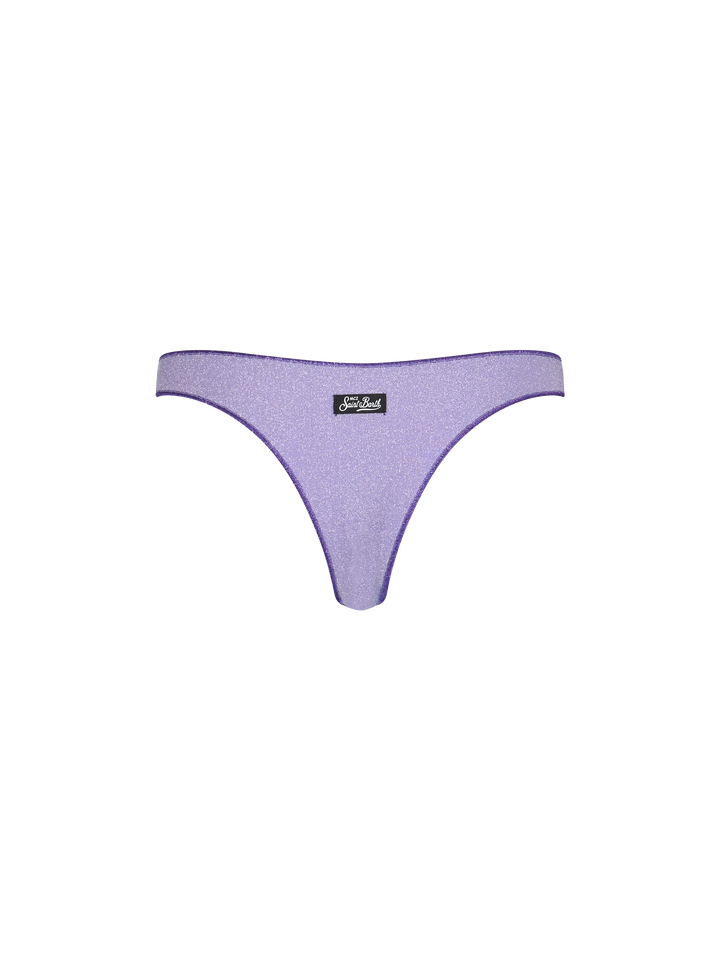 Woman lilac lurex cheeky swim briefs Naomi - MC2 Saint Barth