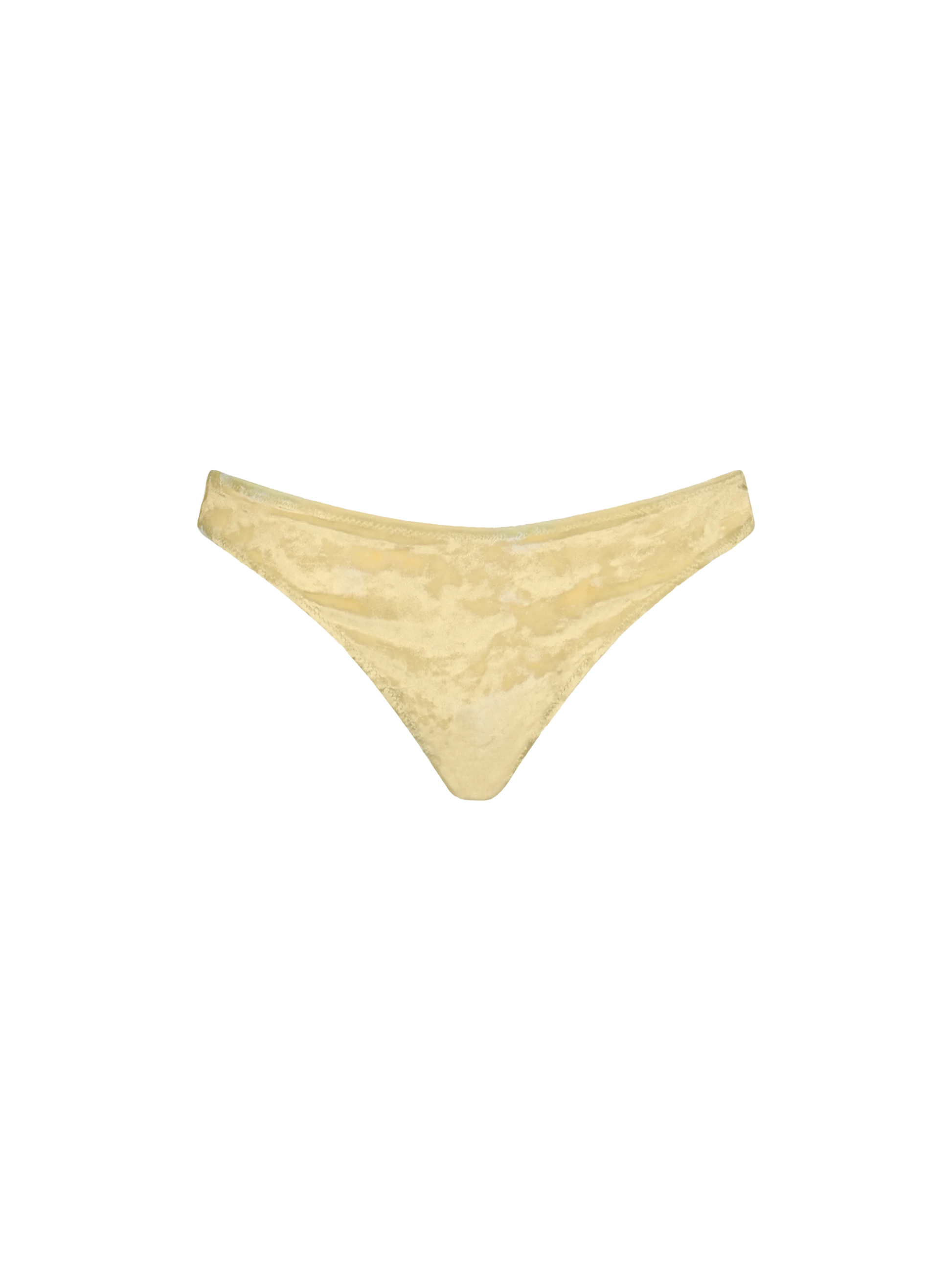 Woman yellow chenille cheeky swim briefs Naomi - MC2 Saint Barth