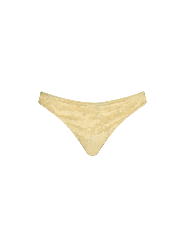 Woman yellow chenille cheeky swim briefs Naomi - MC2 Saint Barth