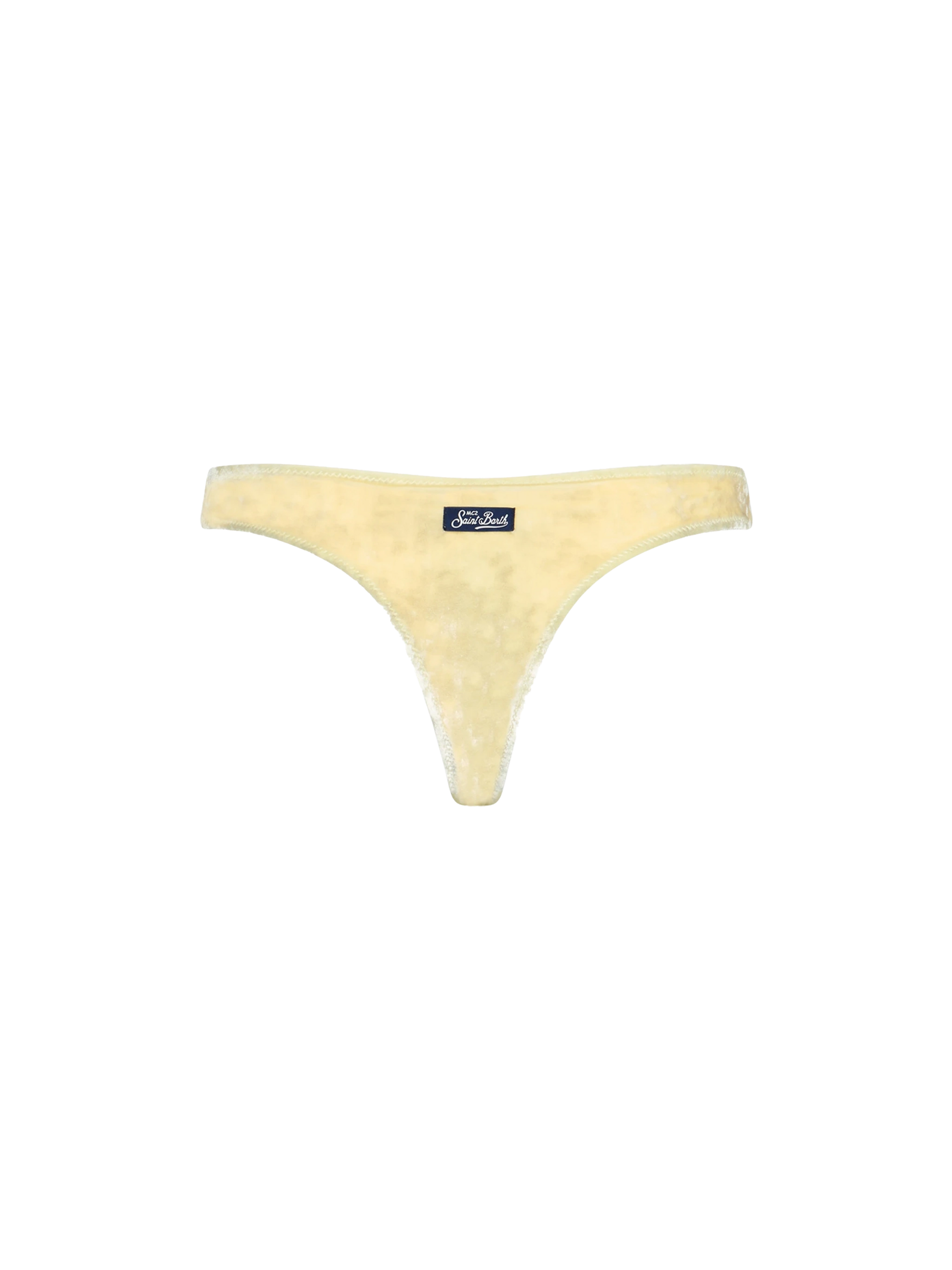 Woman yellow chenille cheeky swim briefs Naomi - MC2 Saint Barth
