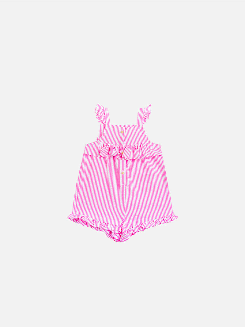 Kleines rosa gestreiftes Babykleid