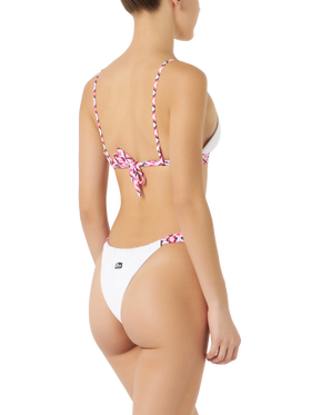 Woman triangle bikini with geometric pattern - MC2 Saint Barth