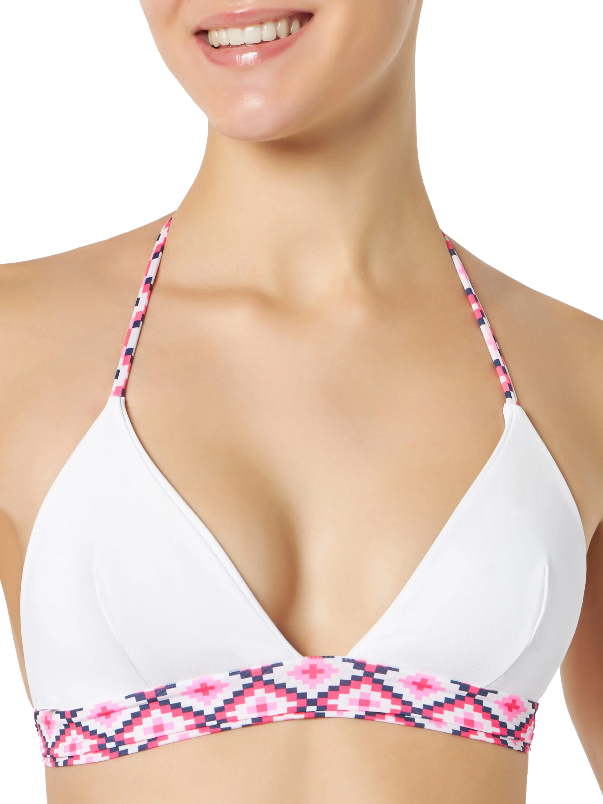 Woman triangle bikini with geometric pattern - MC2 Saint Barth