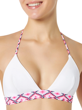 Woman triangle bikini with geometric pattern - MC2 Saint Barth