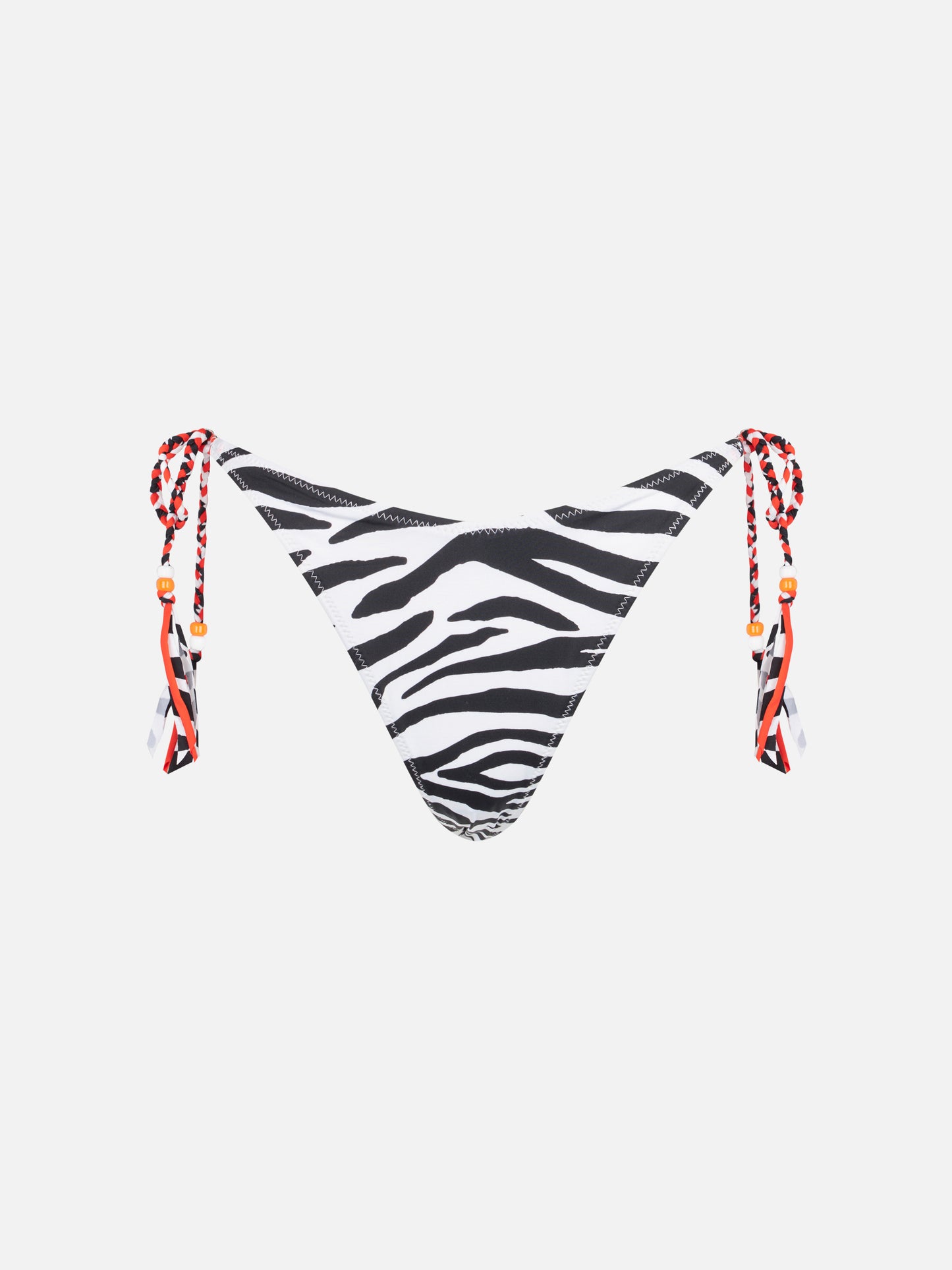 Woman cheeky swim briefs with zebra print - MC2 Saint Barth