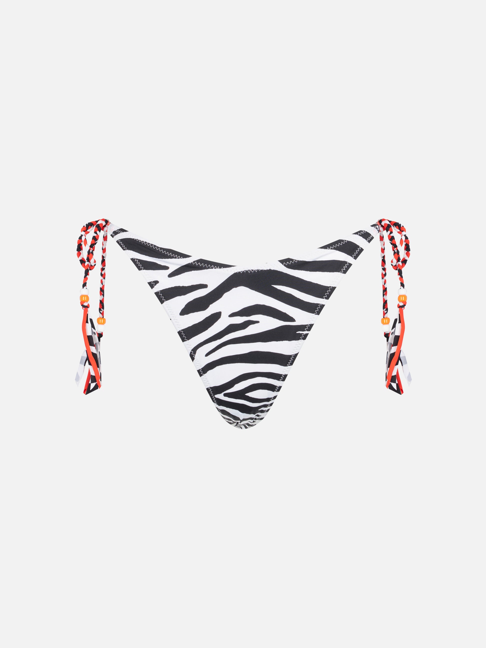 Woman cheeky swim briefs with zebra print - MC2 Saint Barth