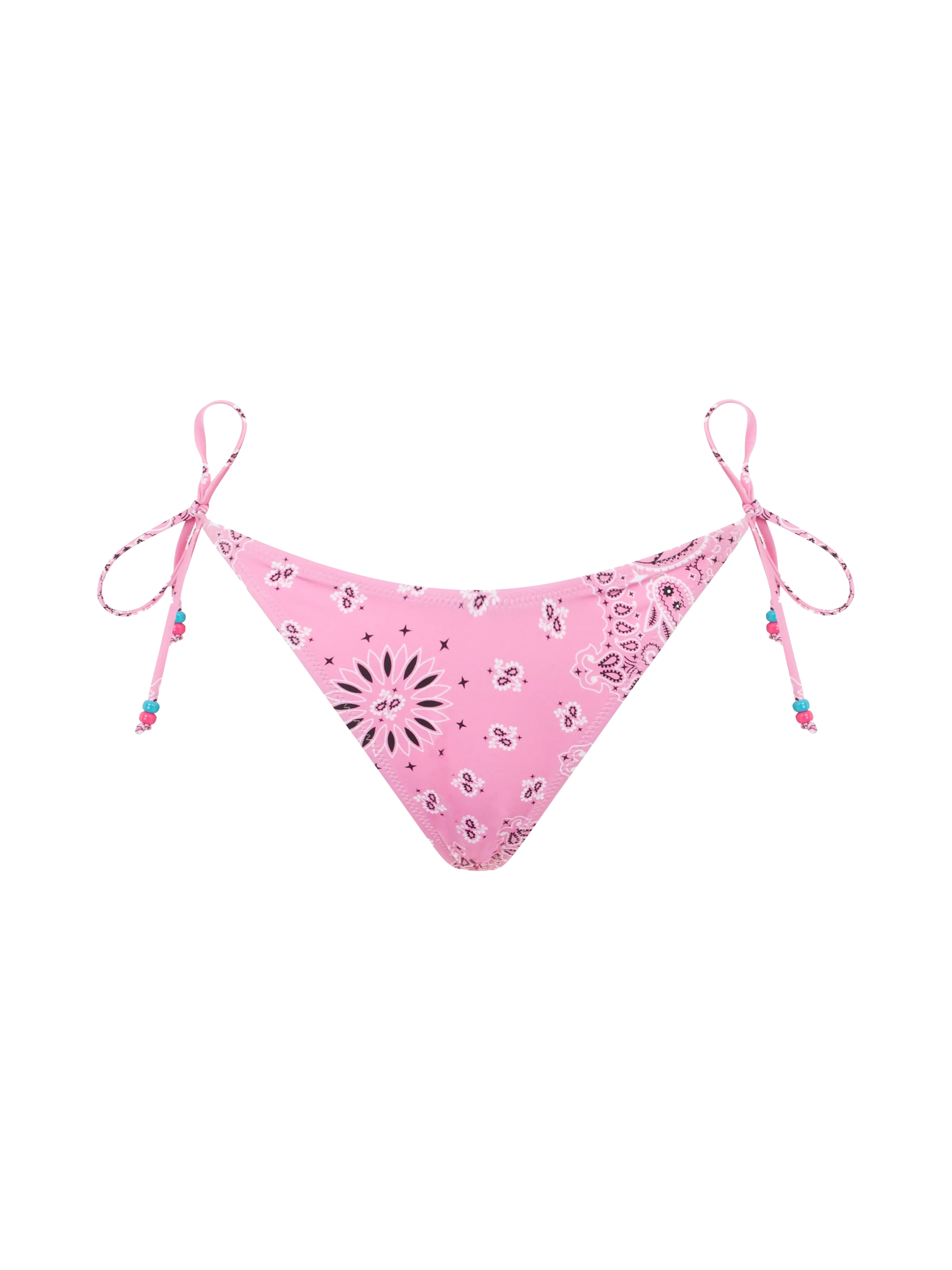 Woman cheeky swim briefs with bandanna print - MC2 Saint Barth