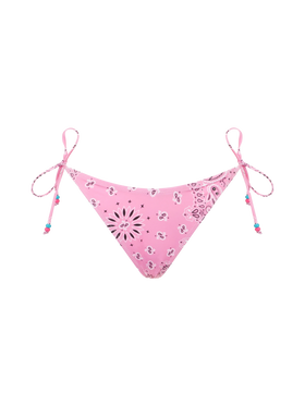 Woman cheeky swim briefs with bandanna print - MC2 Saint Barth