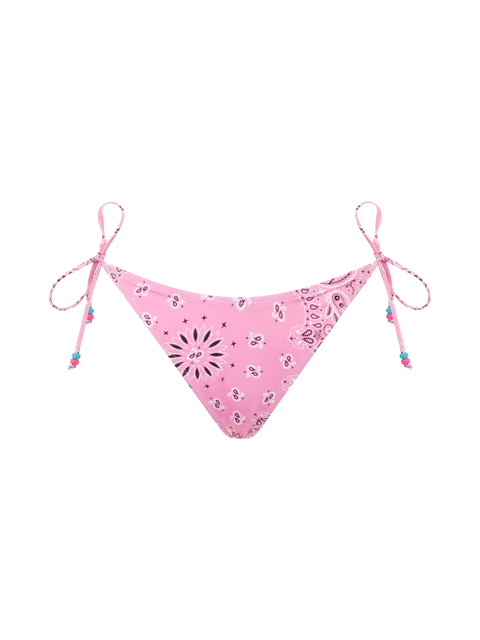 Woman cheeky swim briefs with bandanna print - MC2 Saint Barth