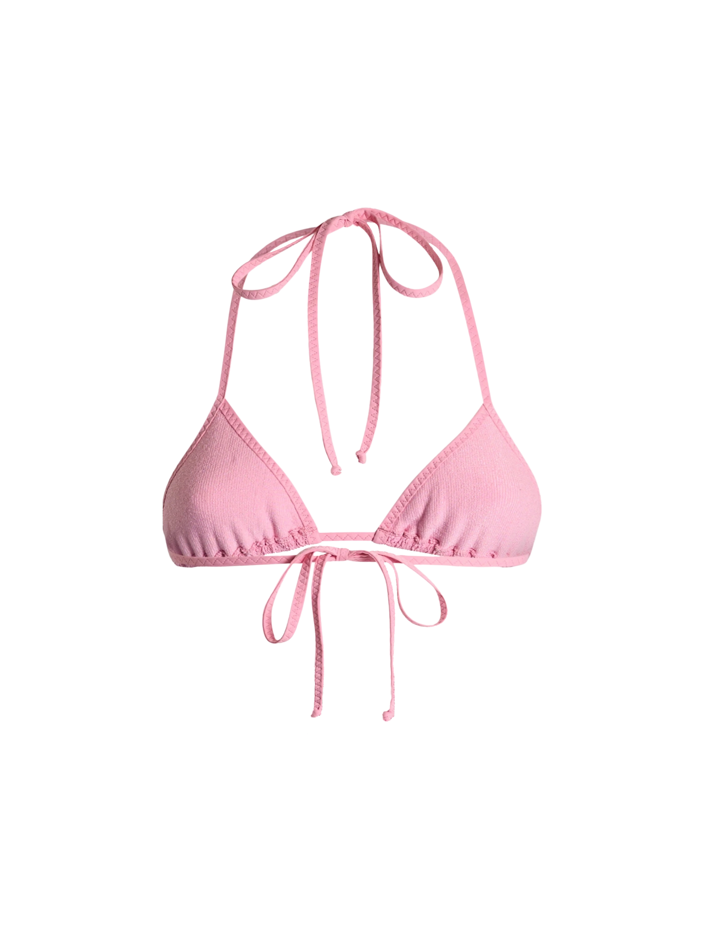 Woman pink crinkle triangle top swimsuit - MC2 Saint Barth