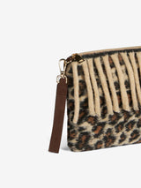 Parisienne Decke Umhängetasche Clutch mit Animalier-Print