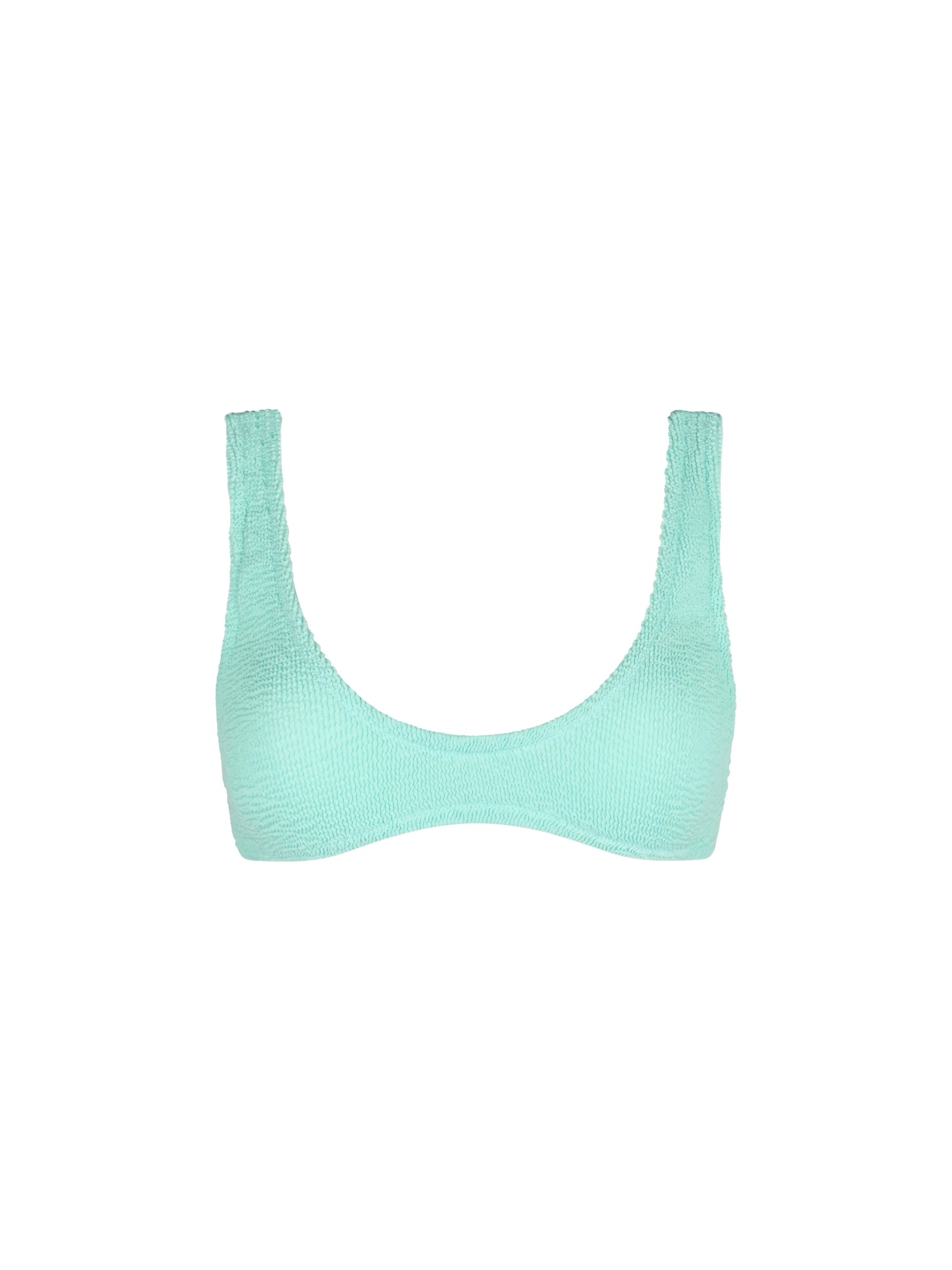 Woman sage green tiny crinkle bralette Pamy - MC2 Saint Barth