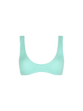 Woman sage green tiny crinkle bralette Pamy - MC2 Saint Barth