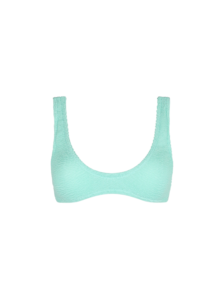 Woman sage green tiny crinkle bralette Pamy - MC2 Saint Barth