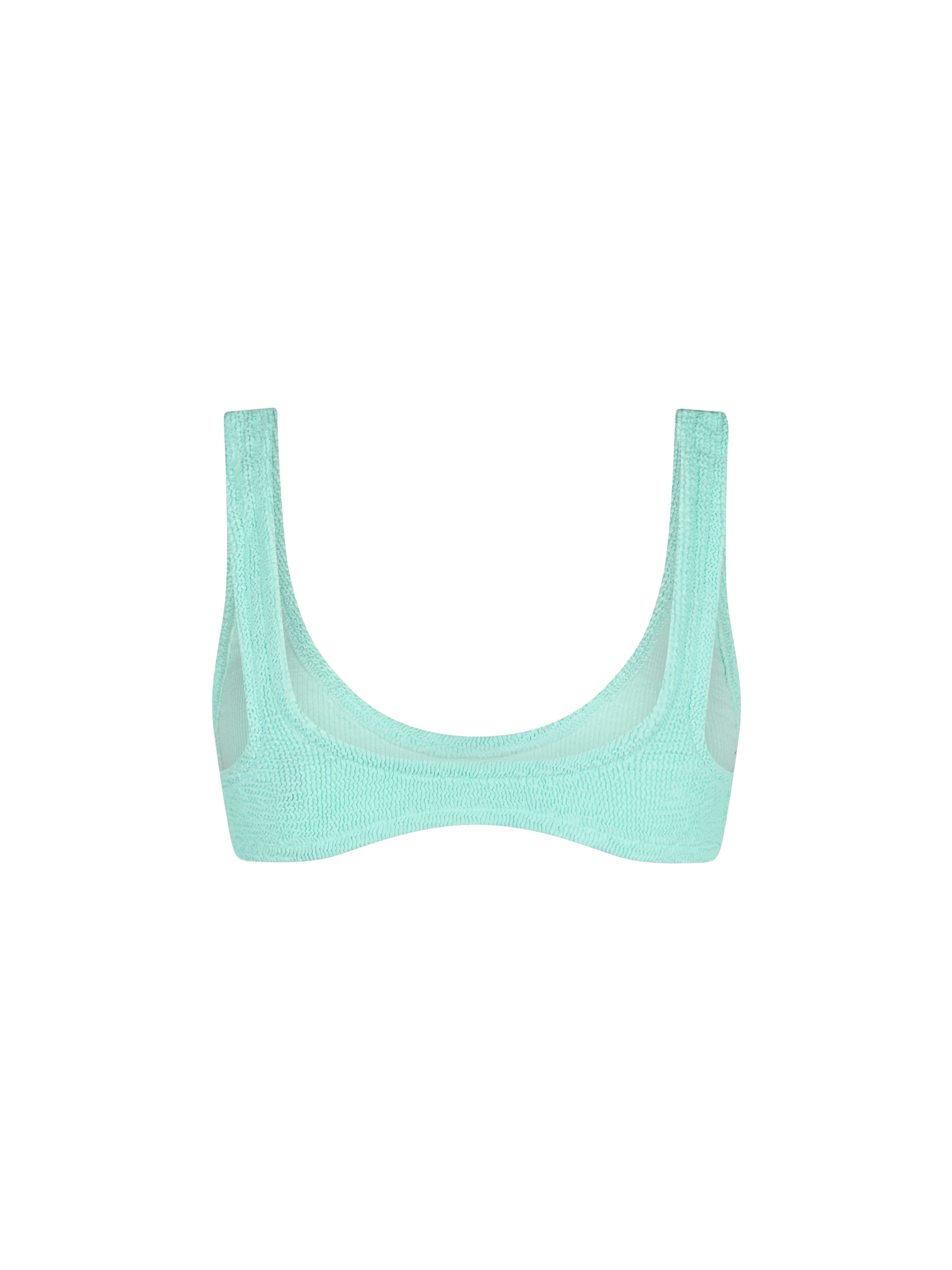 Woman sage green tiny crinkle bralette Pamy - MC2 Saint Barth
