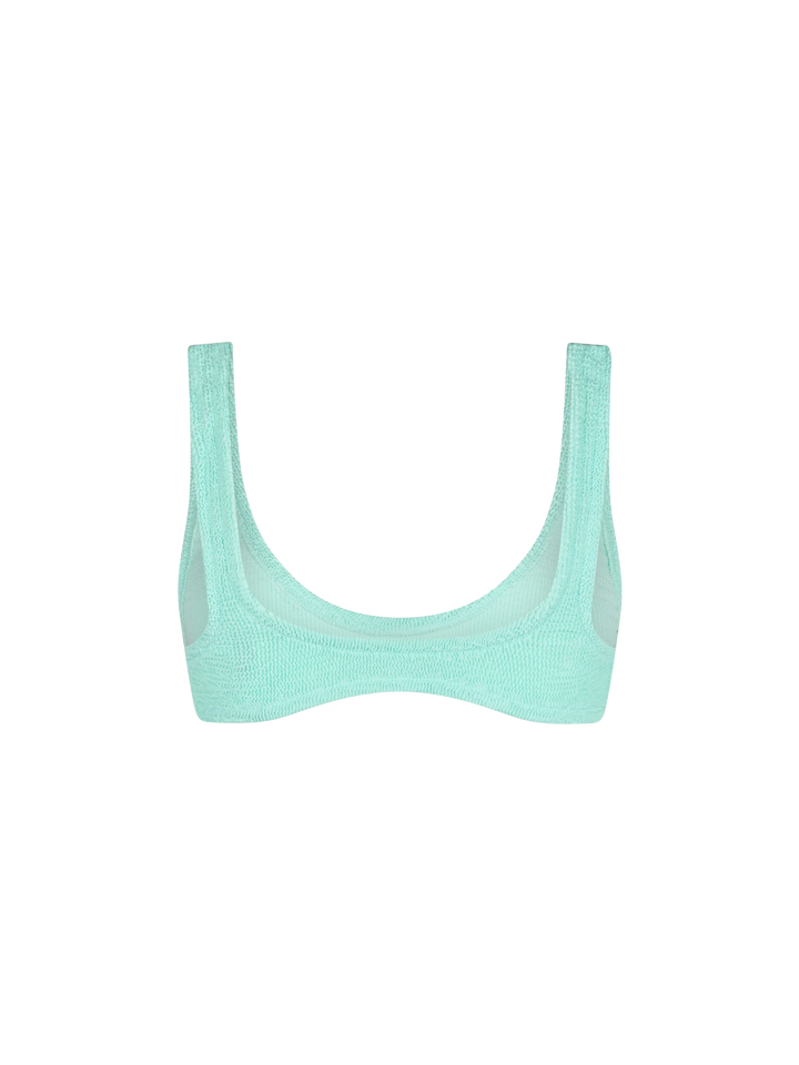 Woman sage green tiny crinkle bralette Pamy - MC2 Saint Barth