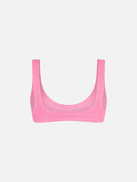 Woman pink tiny crinkle bralette Pamy - MC2 Saint Barth