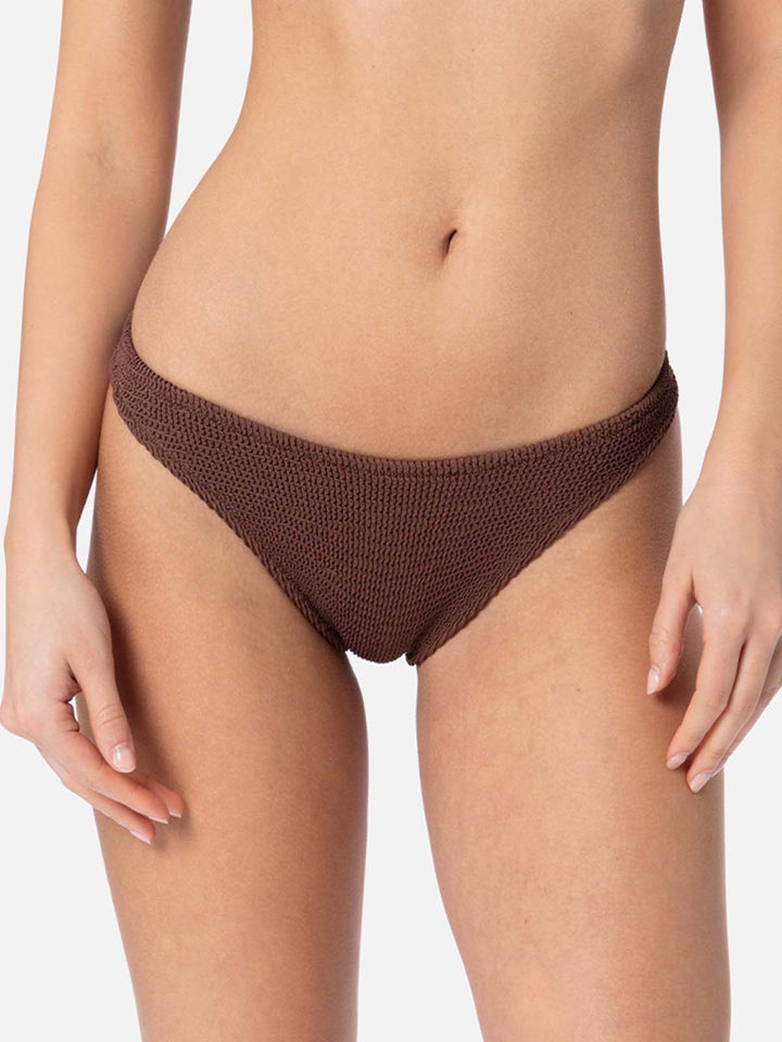 Bikini bralette froissé marron pour femme Naima Naomi 