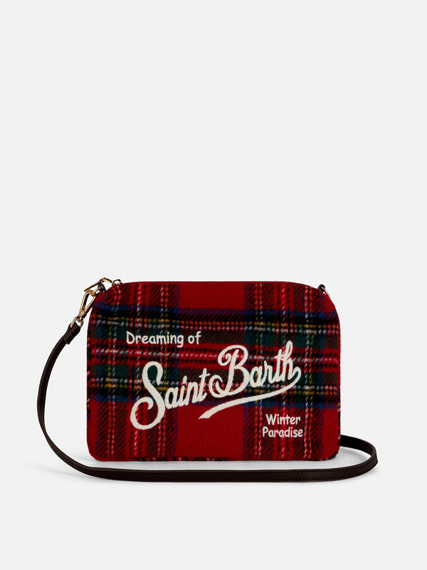 Pouch a tracolla Parisienne con motivo tartan