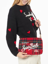 Pouch a tracolla Parisienne con motivo tartan