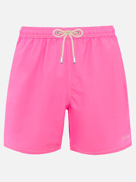 Pink mid-length swim shorts Patmos - MC2 Saint Barth