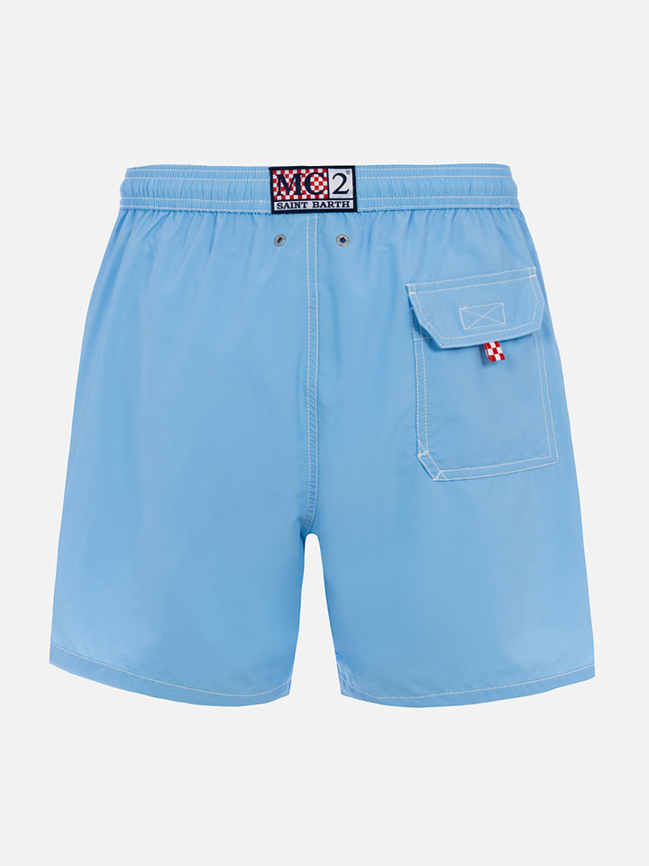 Sky blue classic light swim shorts Patmos - MC2 Saint Barth