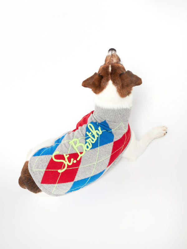 Hundepullover mit Argyle-Print