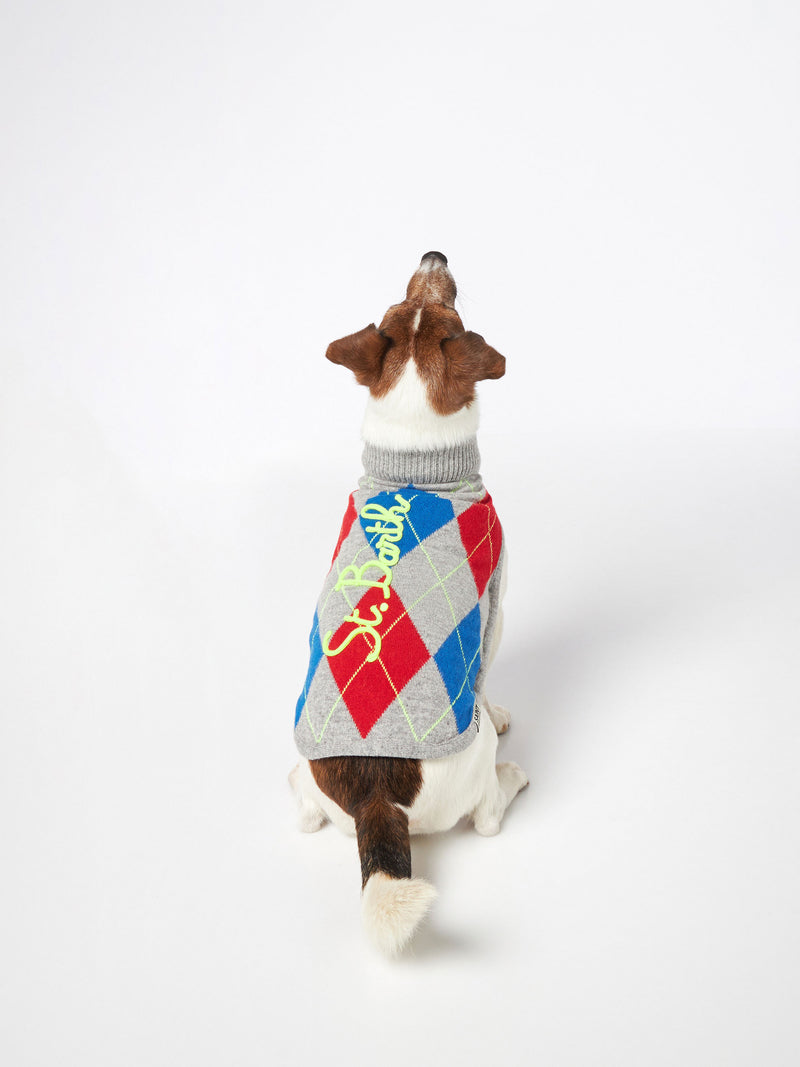 Hundepullover mit Argyle-Print